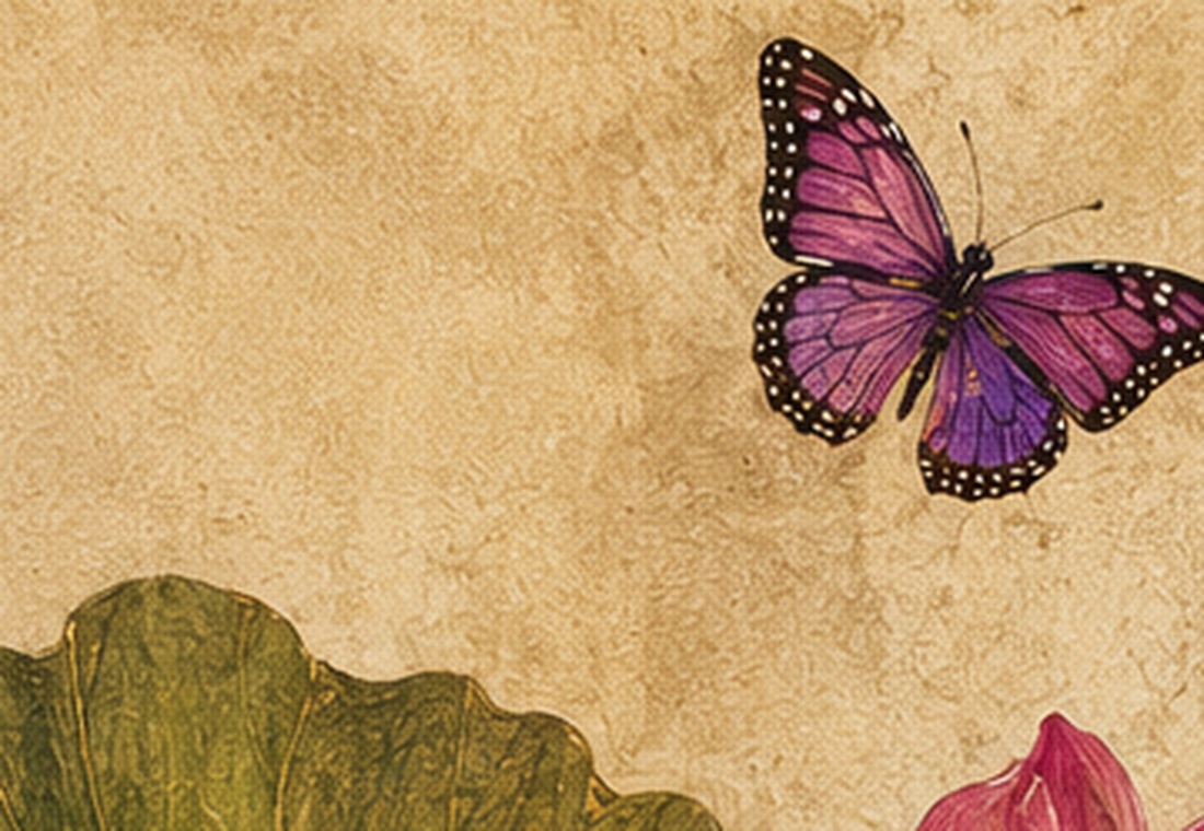 Purple butterfly artwork close-up